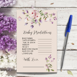 Magnolia Blooms Baby shower Predication Game