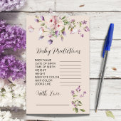 Magnolia Blooms Baby shower Predication Game