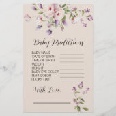 Magnolia Blooms Baby shower Predication Game (Voorkant)