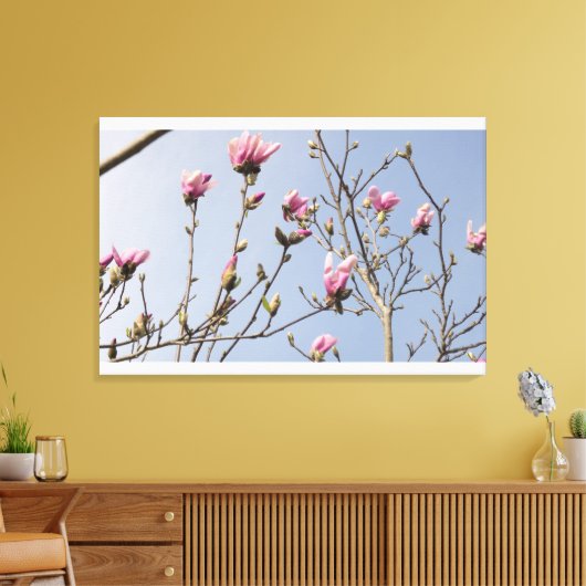 Magnolia Blooms Canvas Afdruk (Insitu (Woonkamer))