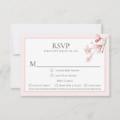 Magnolia Blooms Menu Keuze RSVP Kaarten (Voorkant)