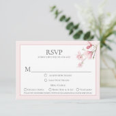 Magnolia Blooms Menu Keuze RSVP Kaarten (Staand voorkant)