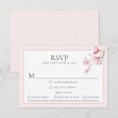 Magnolia Blooms Menu Keuze RSVP Kaarten (Voorkant / Achterkant)