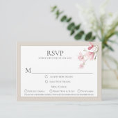 Magnolia Blooms Menu Keuze RSVP Kaarten (Staand voorkant)