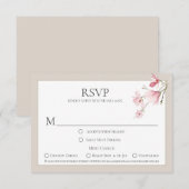 Magnolia Blooms Menu Keuze RSVP Kaarten (Voorkant / Achterkant)