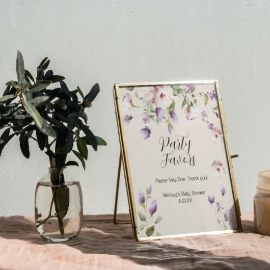 Magnolia Blooms Party Favor Sign Poster
