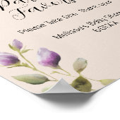 Magnolia Blooms Party Favor Sign Poster (Hoek)
