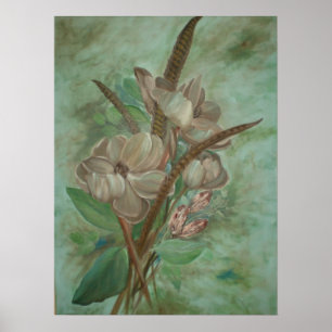 Magnolia Blooms Poster