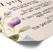 Magnolia Blooms Shhhh Zeg geen Baby shower Game Poster (Hoek)