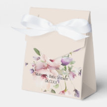 Magnolia Blooms Tent Ribbon Paper Favor Box