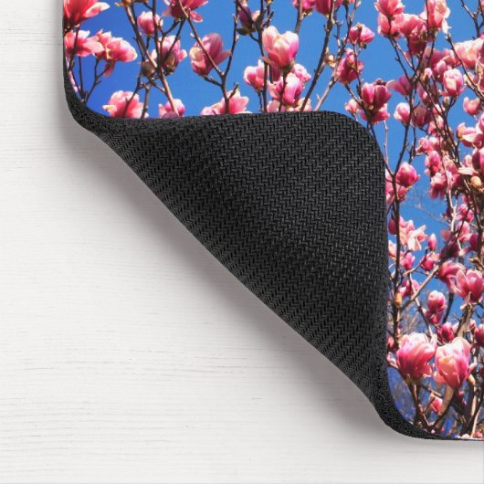 Magnolia Blossom Blue Sky Flower Muismat (Hoek)