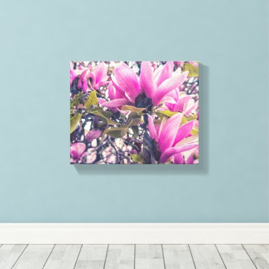 Magnolia Blossom Canvas Afdruk (Insitu (Houten vloer))