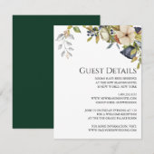 Magnolia Blossom | Elegant Violet Floral Greenery Informatiekaartje (Voorkant / Achterkant)