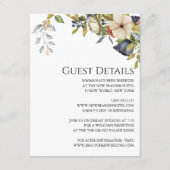 Magnolia Blossom | Elegant Violet Floral Greenery Informatiekaartje (Voorkant)