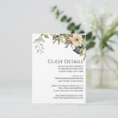 Magnolia Blossom | Elegant Violet Floral Greenery Informatiekaartje (Staand voorkant)