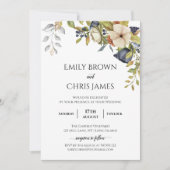 Magnolia Blossom | Elegant Violet Floral Greenery Kaart (Voorkant)