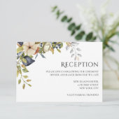 Magnolia Blossom | Elegant Violet Floral Greenery Kaart (Staand voorkant)