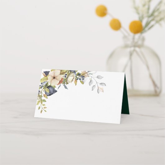 Magnolia Blossom | Elegant Violet Floral Greenery Plaatskaartje (Achterkant)