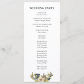 Magnolia Blossom | Elegant Violet Floral Greenery Programmakaart (Achterkant)