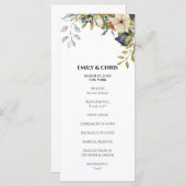 Magnolia Blossom | Elegant Violet Floral Greenery Programmakaart (Voorkant / Achterkant)