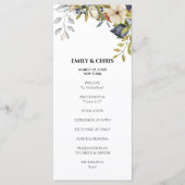 Magnolia Blossom | Elegant Violet Floral Greenery Programmakaart (Voorkant)