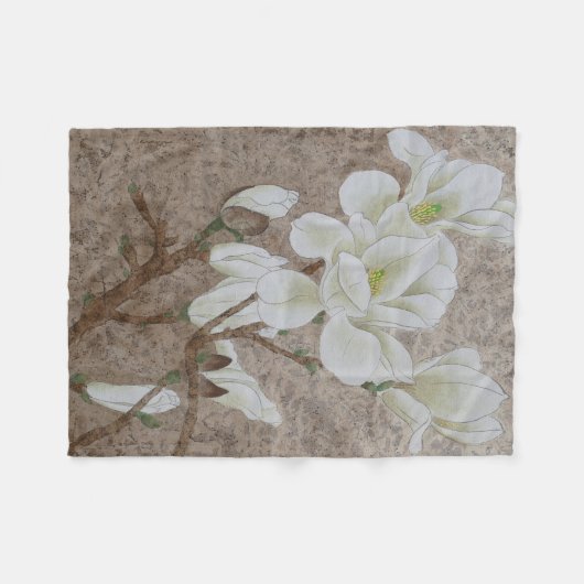Magnolia Blossom Fleece Deken (Voorkant (Horizontaal))