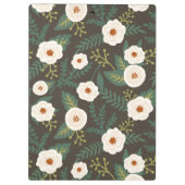 Magnolia Blossom Floral Monogram Klembord (Achterkant)