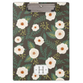 Magnolia Blossom Floral Monogram Klembord (Voorkant)