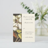 Magnolia Blossom Floral Wedding Invitation RSVP (Staand voorkant)