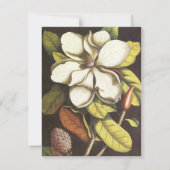 Magnolia Blossom Floral Wedding Invitation RSVP (Achterkant)