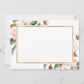 Magnolia Blossom Floral Wedding Reserved Sign Kaart (Achterkant)
