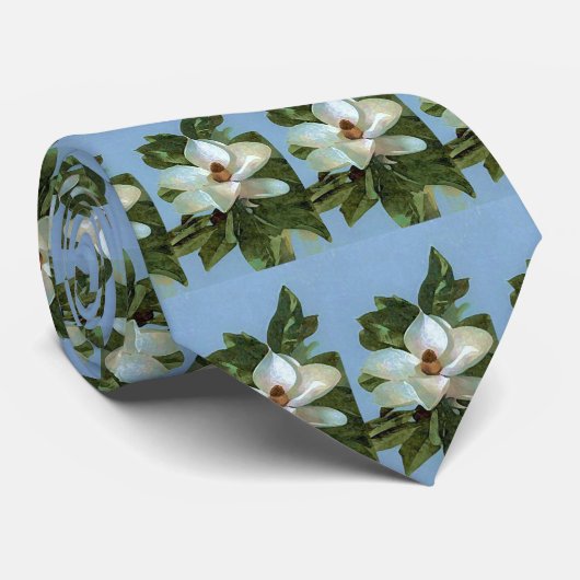 Magnolia Blossom Flower Stropdas (Opgerold)