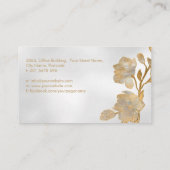 Magnolia Blossom Goud en Parel Visitekaartje (Achterkant)