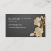 Magnolia Blossom Goud en Parel Visitekaartje (Achterkant)