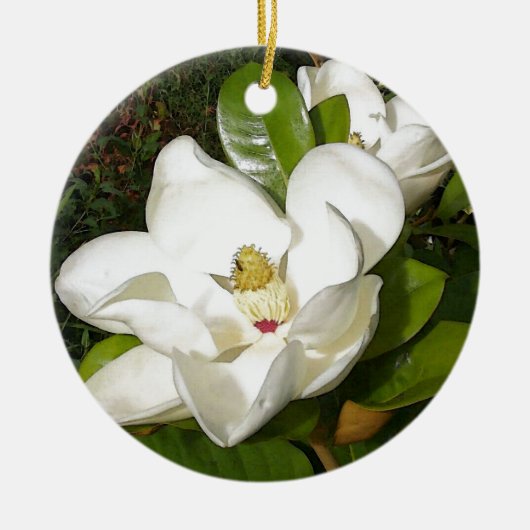 Magnolia Blossom Keramisch Ornament (Voorkant)