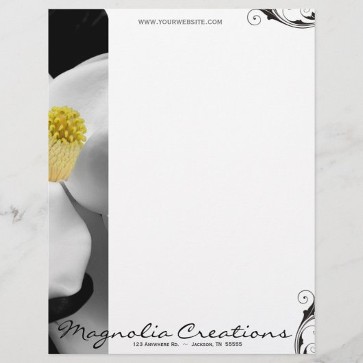 Magnolia Blossom Letterhead Briefhoofd (Voorkant)