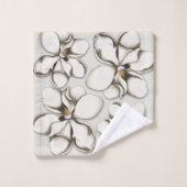 Magnolia Blossom Neutral Grey Bath Set Bad Handdoek (Wasdoekje)