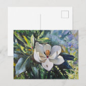 Magnolia Blossom Oil Painting of Nature’s Harmony Briefkaart (Voorkant / Achterkant)