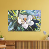 Magnolia Blossom Oil Painting of Nature’s Harmony Canvas Afdruk (Insitu (Woonkamer))