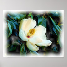 Magnolia Blossom olieverfschilderij Digitale kunst