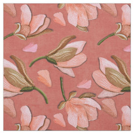 Magnolia Blossom op Dusty Roos Stof