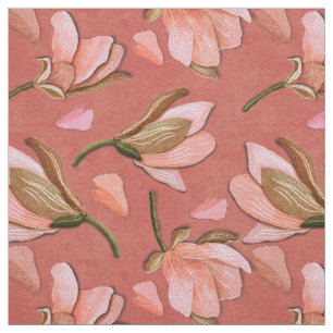  Magnolia Blossom op Dusty Roos Stof
