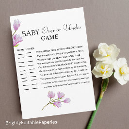 Magnolia Blossom over of onder Baby shower Notitiekaartje
