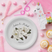 Magnolia blossom paper borden papieren bordje (Feest)