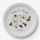 Magnolia blossom paper borden papieren bordje (Voorkant)