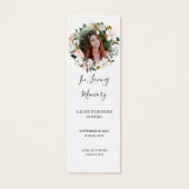 Magnolia Blossom Photo Funeral Poem Bladwijzer Kaa Mini Visitekaartjes (Voorkant)