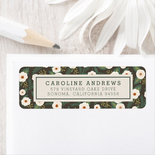 Magnolia Blossom Return Address Label (Insitu)