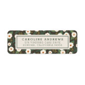 Magnolia Blossom Return Address Label (Voorkant)