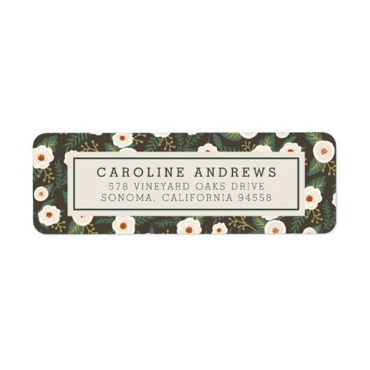 Magnolia Blossom Return Address Label (Voorkant)