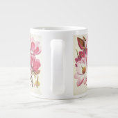  Magnolia Blossom, roze tuinbloemen Grote Koffiekop (Achterkant)